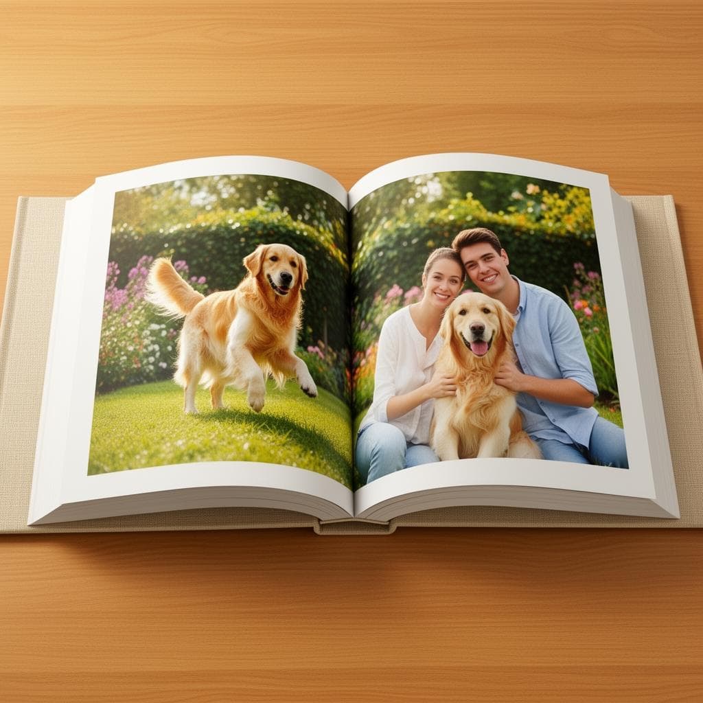 Dogbook aberto mostrando páginas internas